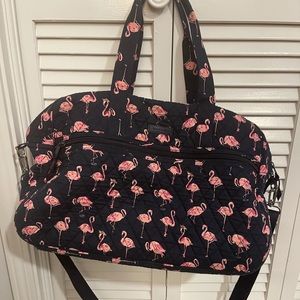 Like new condition. Vera Bradley Duffle flamingo pattern